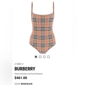 BURBERRY one piece swim suit